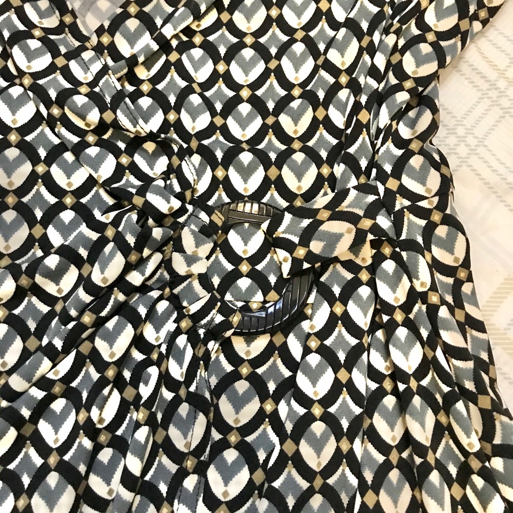 Joseph Ribkoff midi dress print design women sz 12 - Picture 4 of 6